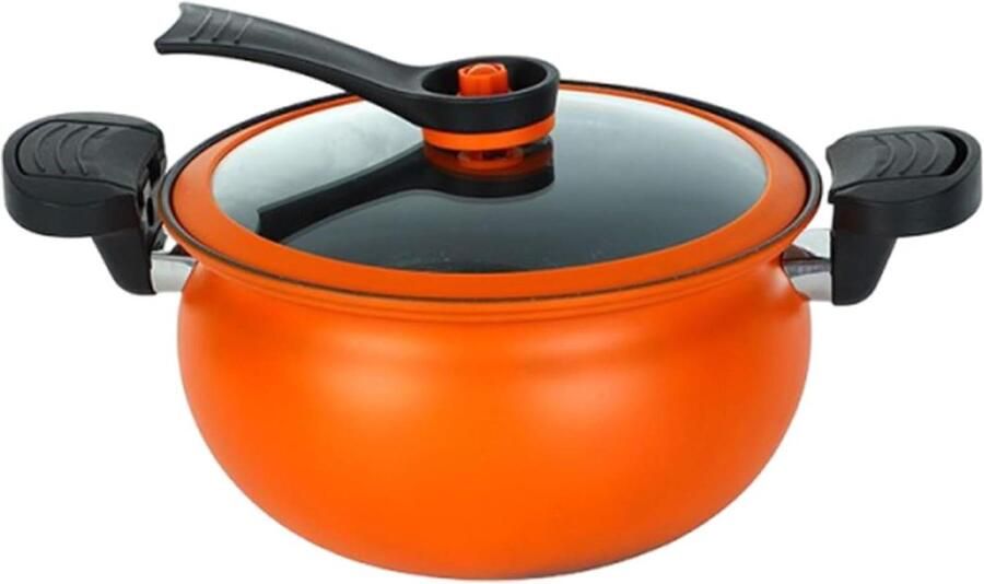 Kookpot Antiaanbakpan Sauspan Maaltijden Bereiden Gelijkmatige Warmteverdeling 235 x 235 x 185 cm Oranje
