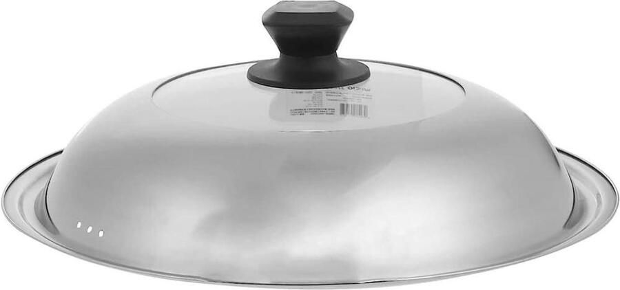 Kookpot Deksel Koekenpan Protector Veilig Koken Hittebestendig Handvat 36CM Zilver