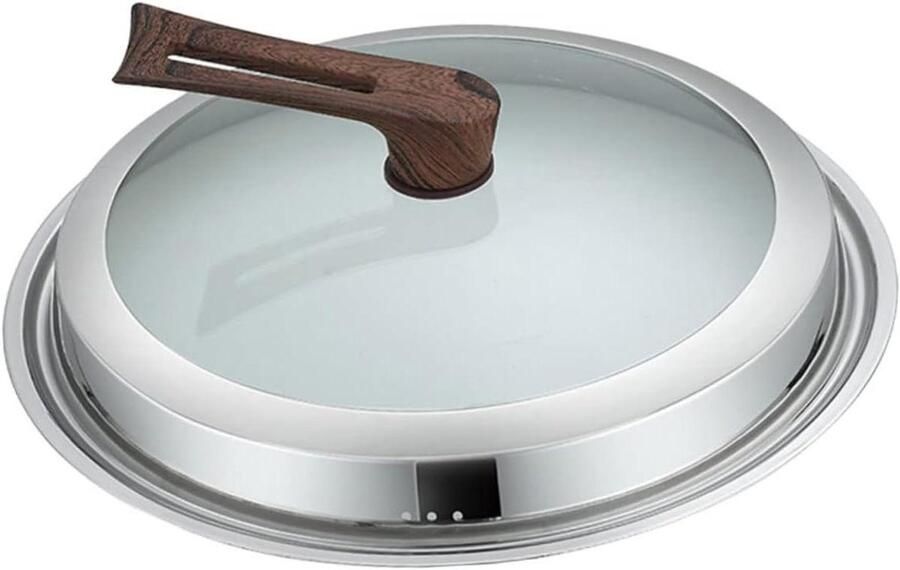 Kookpot Deksel Pannen deksel Zichtbaar Koken Geïsoleerd Handvat 34x34cm Zwart