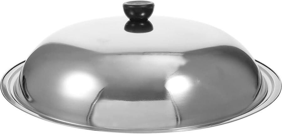 Kookpot Deksel Potdeksel Vervanging Koken en Bakken Roestvrijstalen Rand 30 cm Zilver
