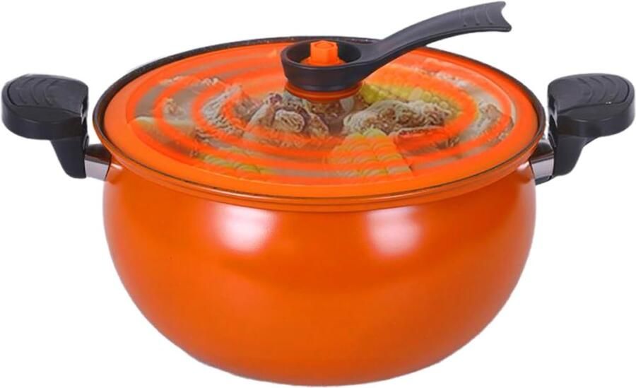 Kookpot Sauspan Gietijzeren Pan Dagelijks Koken Anti-aanbaklaag 5 Liter Capaciteit Oranje