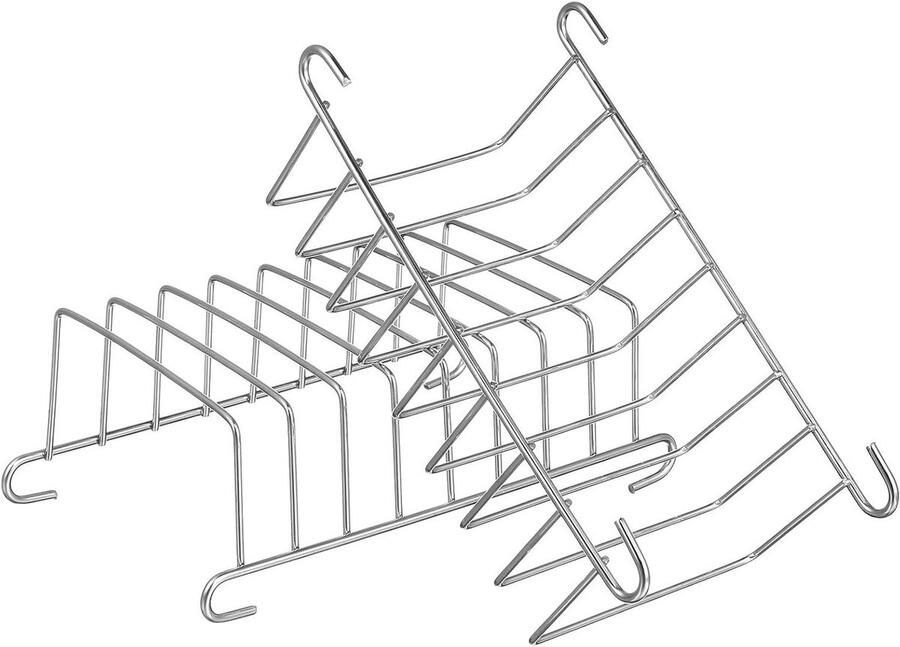 Kookrek Set Broodrek Oven Bakken en Grillen Roestvrij Staal 2 Stuks Zilver