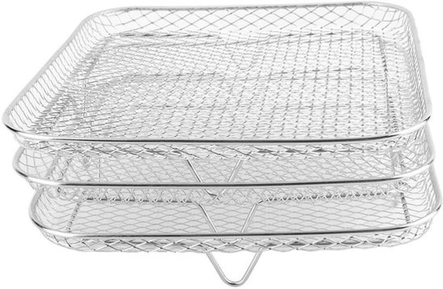 Kookrek Stapelbaar Rvs Kookrek Bakrek Grillrek Airfryer Rack Voedselveilig 304 Roestvrij Staal
