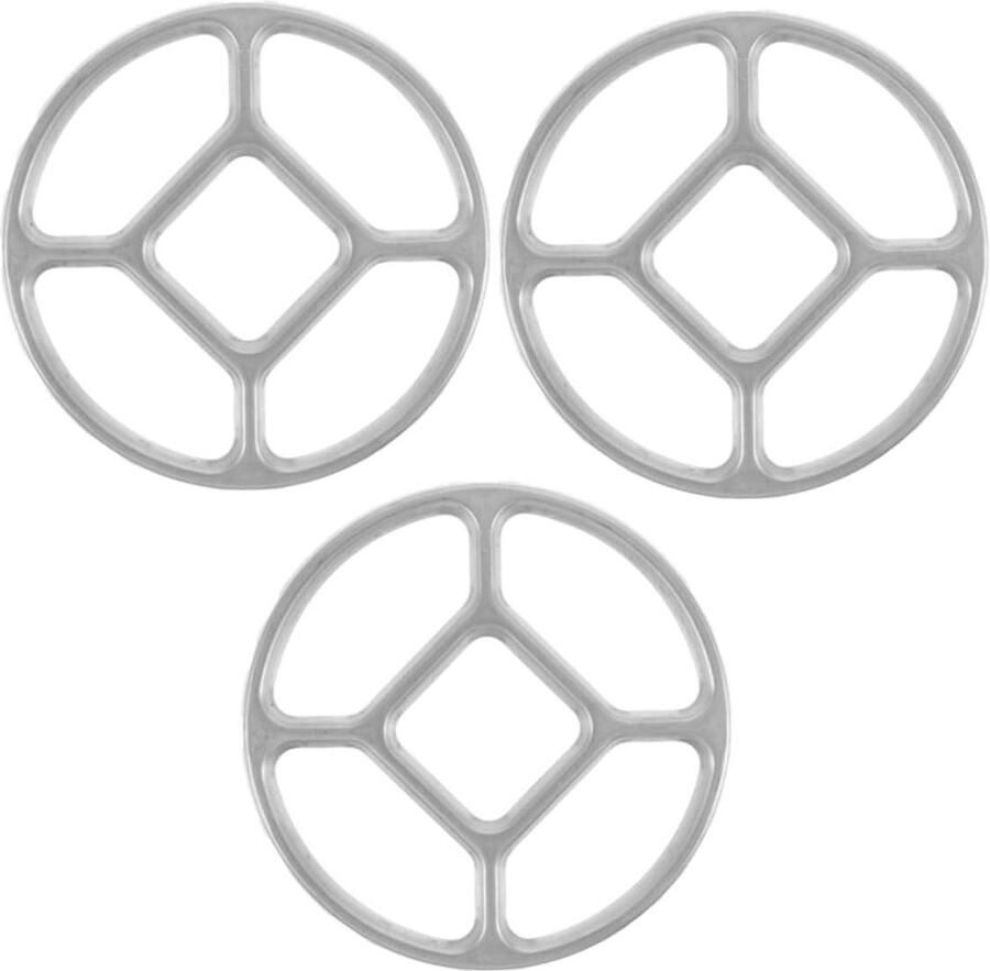 Kookring Gasfornuis Steelpanhouder Stabiel Koken Krasbestendig Ontwerp 15.4 x 15.4 cm Zilver