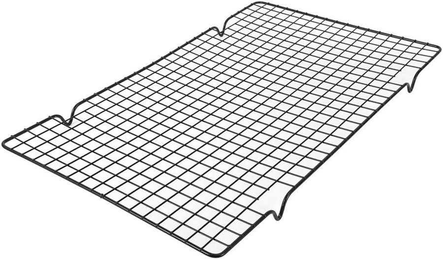 Kookrooster Grillrek Bakken en Grillen Optimale luchtcirculatie 406 x 254 cm Zwart