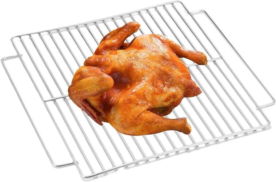 Kookrooster RVS BBQ Grill Rek Outdoor Koken Hittebestendig Materiaal 24 x 20 x 1 cm Zilver