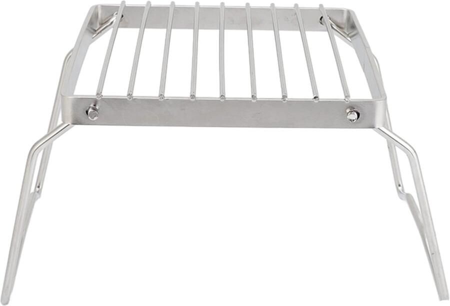 Kookrooster Vouwbaar Outdoor Grill Kamperen Koken Hoge Draagkracht 17 x 16 cm Zilverkleurig