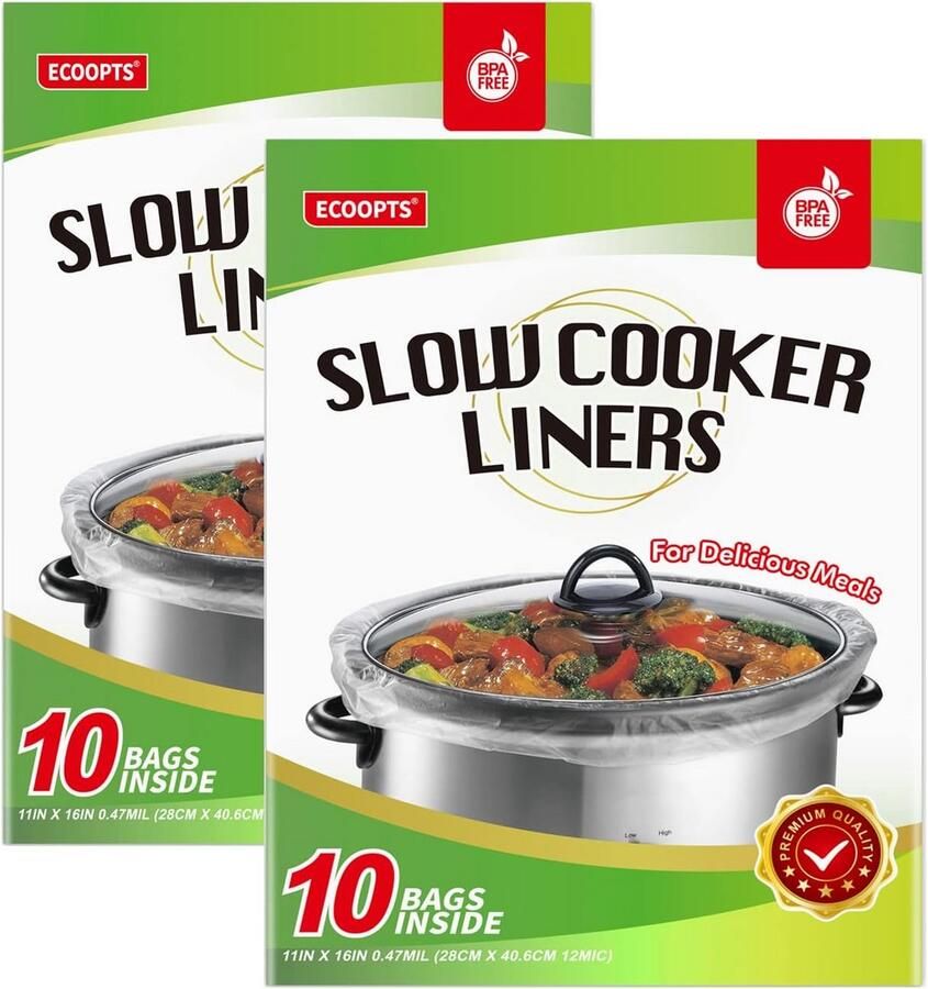 Kookzakken voor Slowcooker (20 stuks) Geschikt voor 1-3 liter