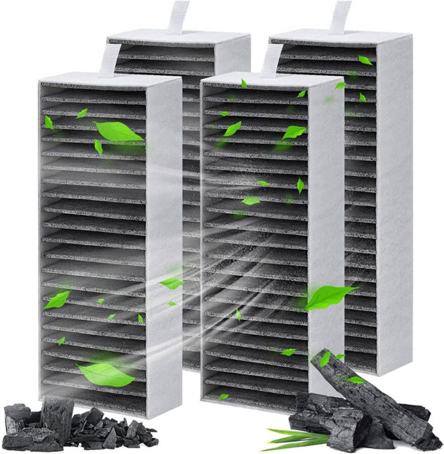 Koolstoffilter Geschikt Voor Bosch Siemens Neff Filter Set van 4 Afzuigkap Koolstoffilter Sterke Filterprestaties Geschikt voor Neff Siemens & Bosch 17007505 17004796 HZ9VRCR0 HEZ9VRUD0 17007113
