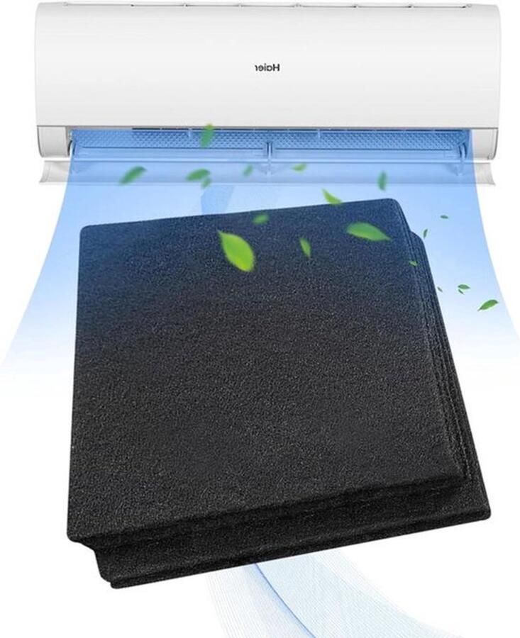 Koolstoffilter op maat te snijden 2 stuks 41 cm voor afzuigkappen en luchtreinigers vervangend filter snijbaar formaat 144 x 41 - Foto 1