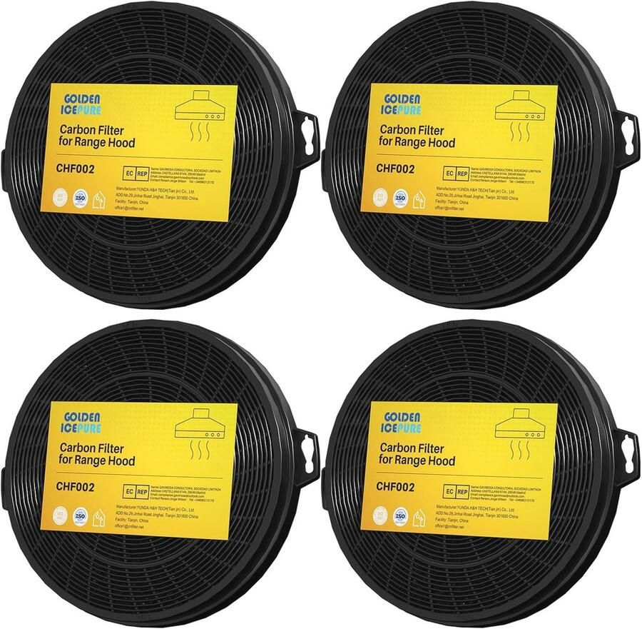 Koolstoffilter Vervangfilter voor Afzuigkap Actief Kool 210mm 4 Stuks