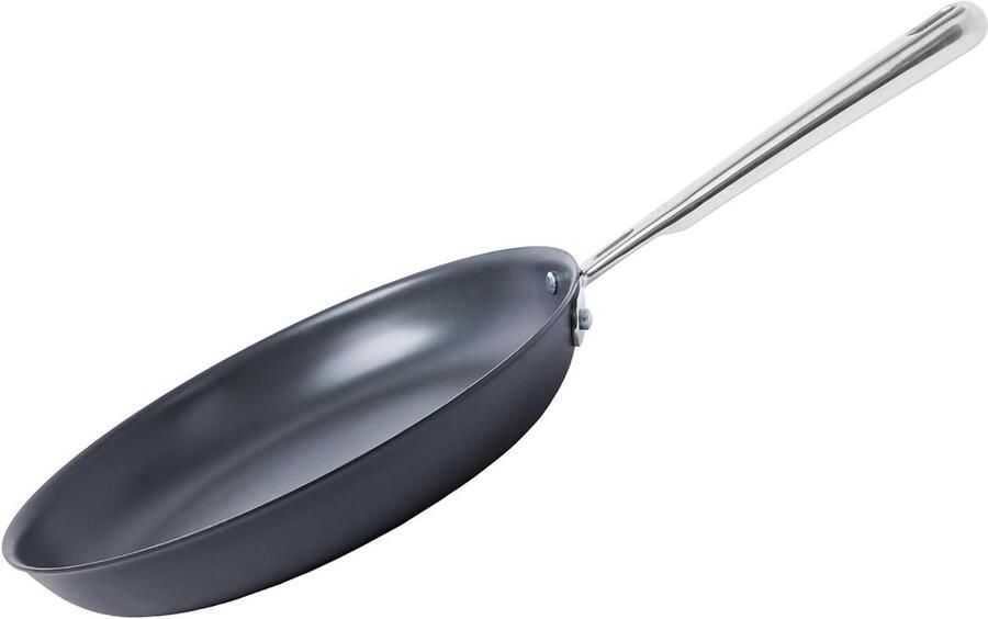 Koolstofstalen Koekenpan Natuurlijke Anti-aanbak Veelzijdig Koken Voorgebakken Direct Gebruik 25 cm Diameter Zwart