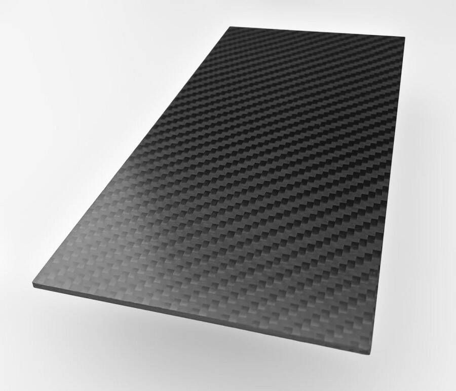 Koolstofvezelplaat 100 x 200 mm 2 mm dik Maximale Sterkte voor CNC-snijden