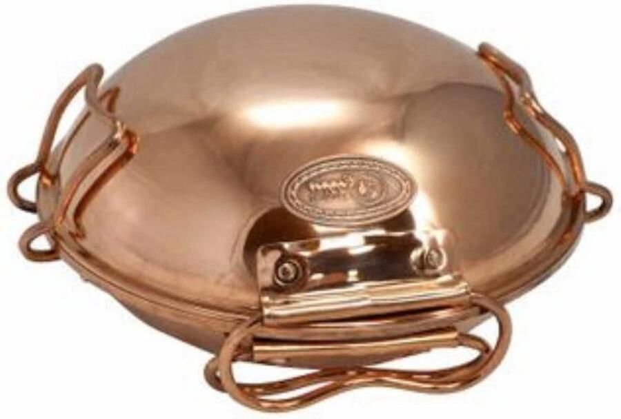 Koperen Braadpan Stoofpan Gerechten Bereiden Handvervaardigd Koper 24 cm Brons