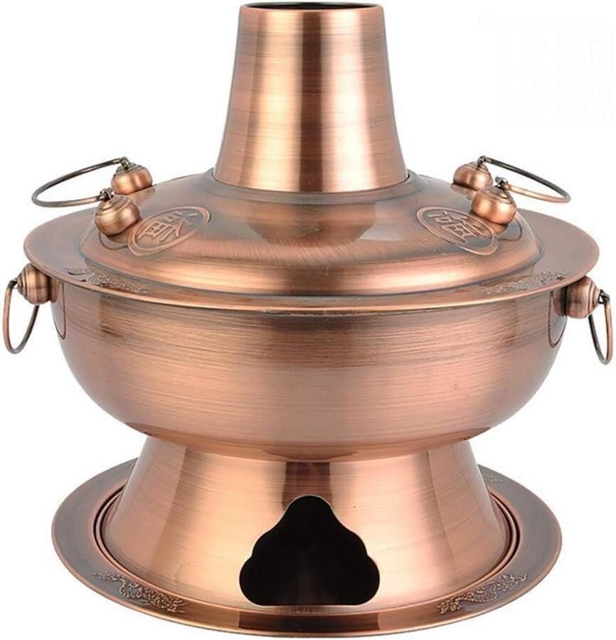 Koperen Hete Pot Stoomkoker Keuken Smaakvolle Maaltijden Snelle Warmtegeleiding 34 cm Koper