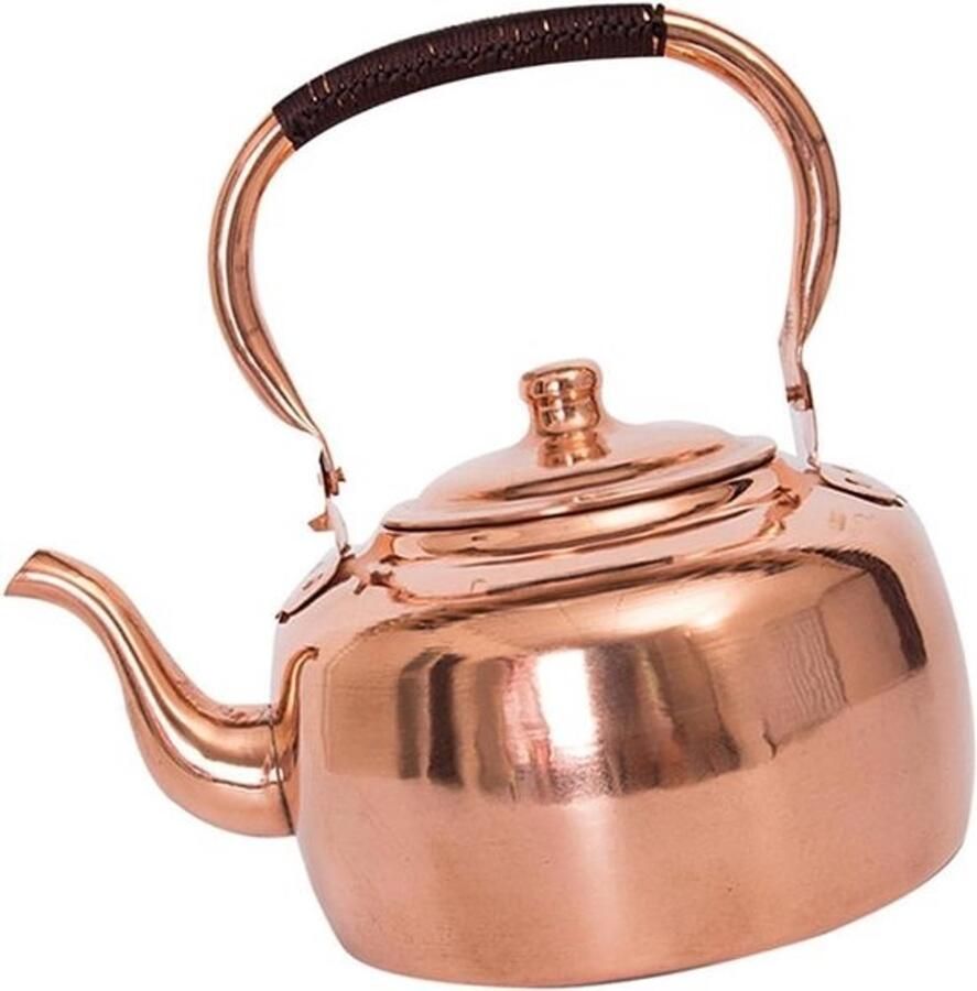 Koperen Ketel Waterkoker Theepot Snel Water Koken Hoge Warmtegeleiding 3 Liter Capaciteit Rood Brons