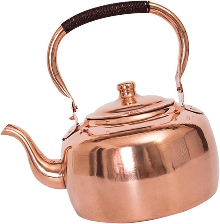 Koperen Ketel Waterkoker Theepot Snel Water Koken Hoge Warmtegeleiding 3 Liter Capaciteit Rood Brons