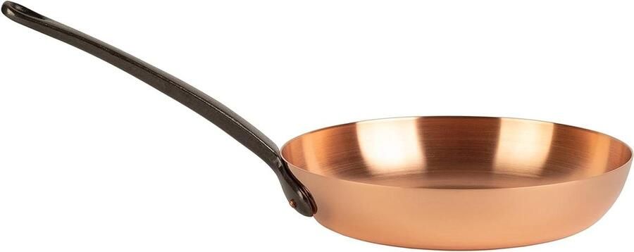 Koperen Koekenpan Dikwandige pan Gecontroleerd Koken Optimale Warmtegeleiding 24 cm Koper