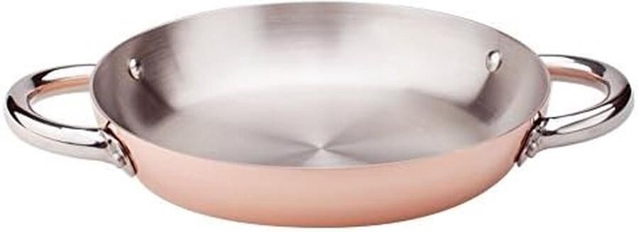 Koperen Koekenpan For Induction Koken Diameter 32cm Met Twee Handvatten