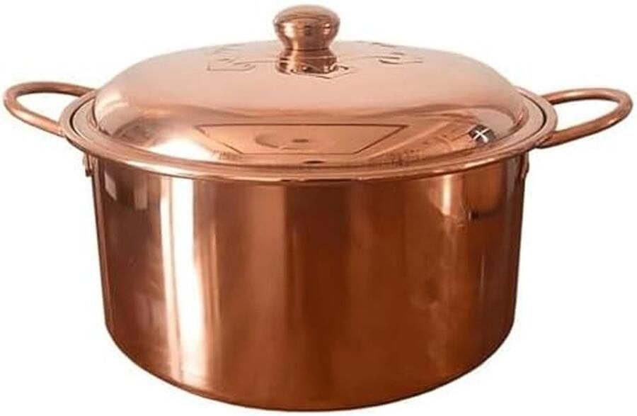 Koperen Koekenpan Met Deksel Gelijk Koken Superieure Warmte 28cm Koper