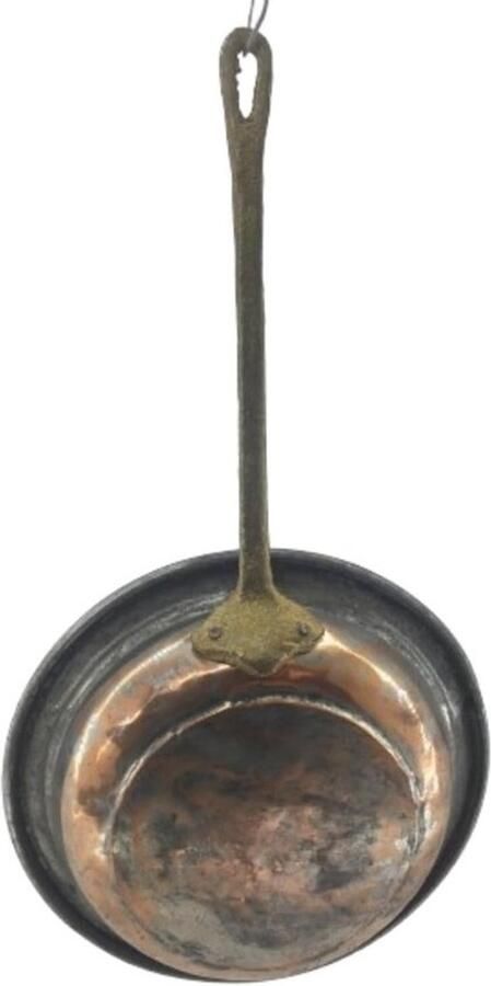 Koperen pan Keukenpan Koken in stijl Ovenbestendig 22.5 cm Koperkleurig