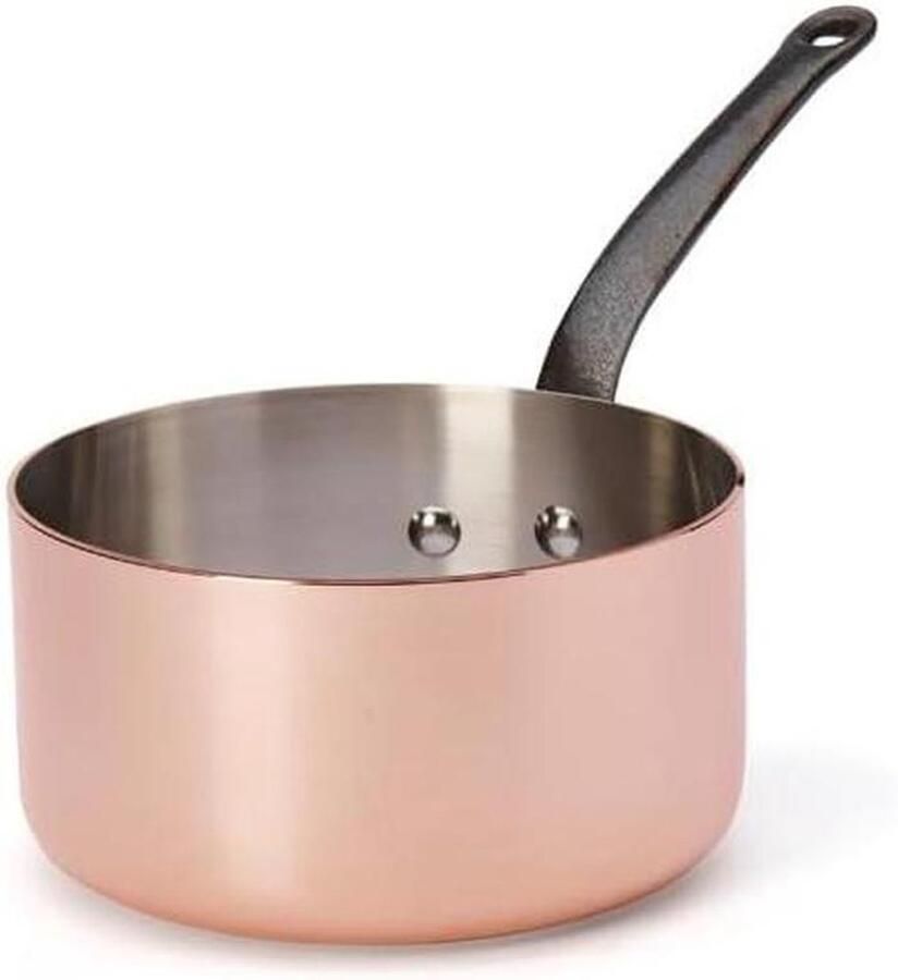Koperen pan Koekenpan Gerechten bereiden Uitstekende warmtegeleiding Diameter 16 cm Koper