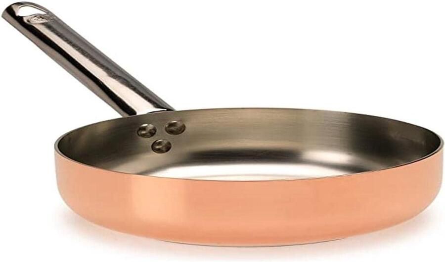 Koperen Pan Kookpan Precies Koken Inductie Bodem 24 cm Koper Zilver