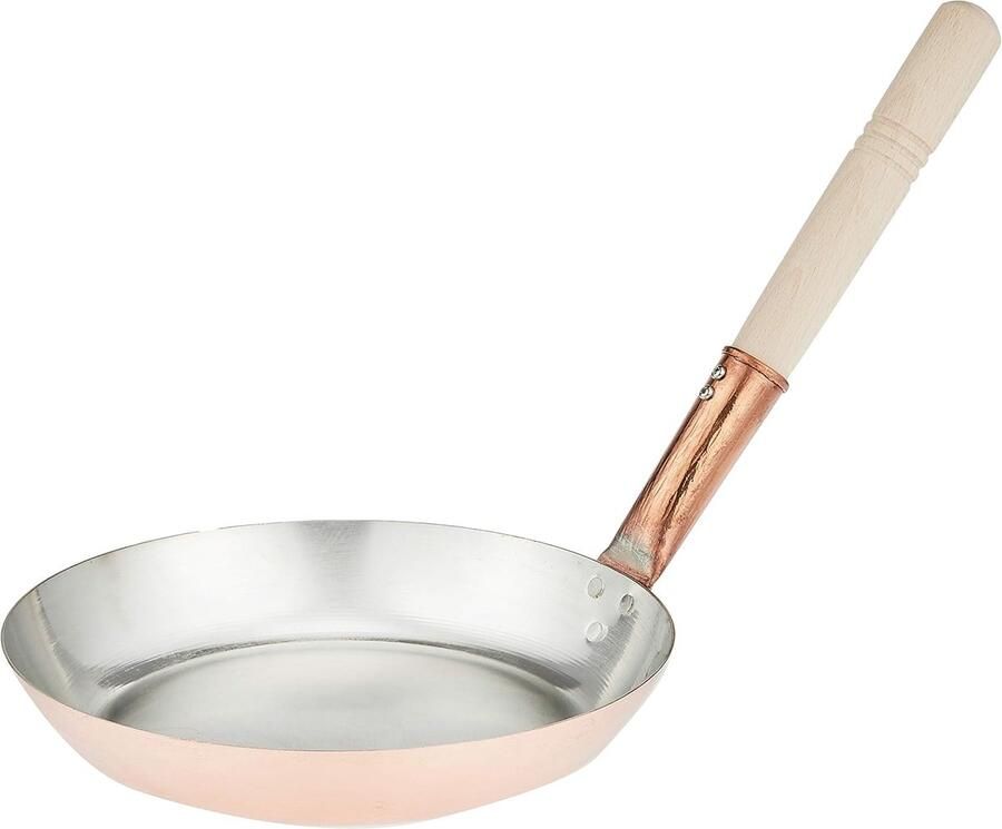 Koperen Pannetje Kleine pan Koken en serveren Traditioneel Japans ontwerp 16.5 cm Koper