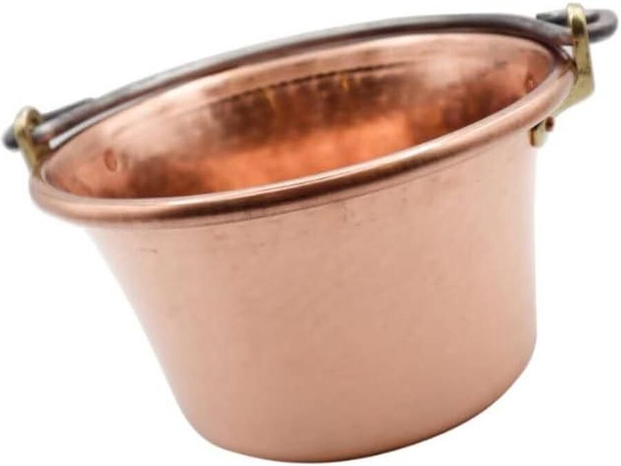 Koperen Polenta Pan Traditionele Ketel Gezellig Koken Handgemaakt Vakmanschap 30 cm Doorsnede Koper