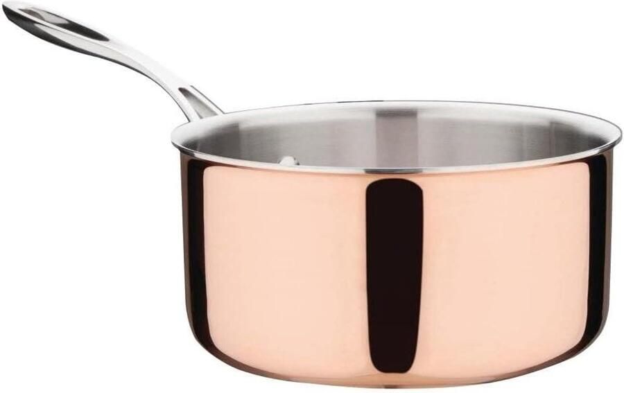 Koperen Sauspan Kookpan Lekker Koken Efficiënte warmteverdeling 20 cm Koper