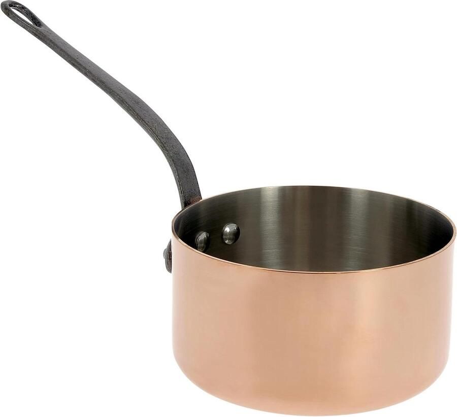 Koperen steelpan Sauspan Koken aanrecht Ideale warmteverdeling 12 cm Koper
