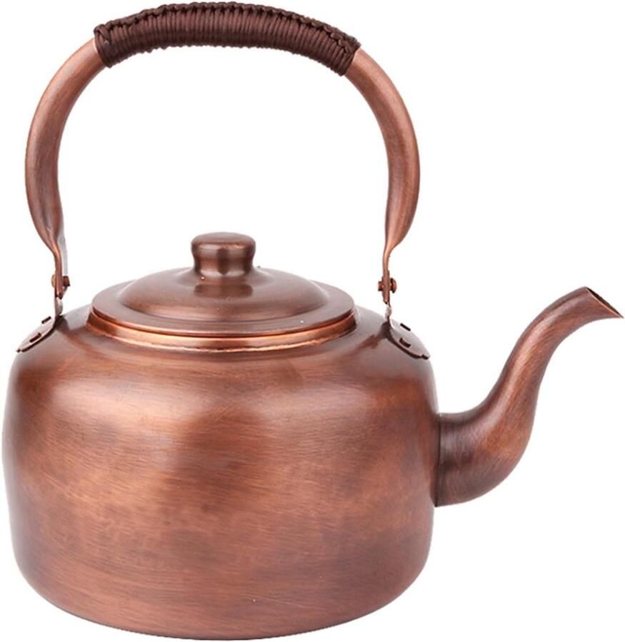 Koperen Theeketel Waterketel Fornuis Thee Zetten Ergonomische Handgreep 3L Capaciteit Koper