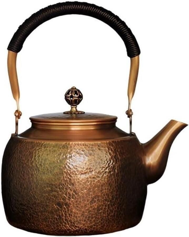 Koperen theeketel Koperen waterkoker Thee zetten Handgehamerd ontwerp 1700 ml Koper