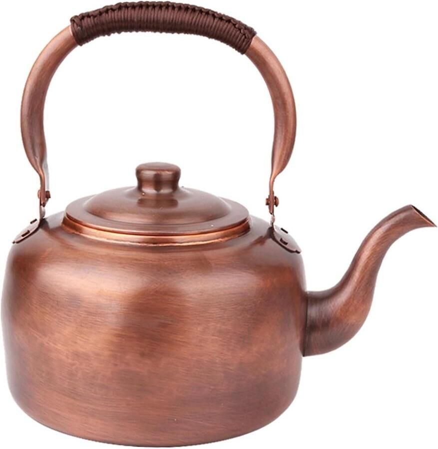 Koperen Theeketel Waterketel Fornuis Thee Zetten Ergonomisch Handvat 3 Liter Koper