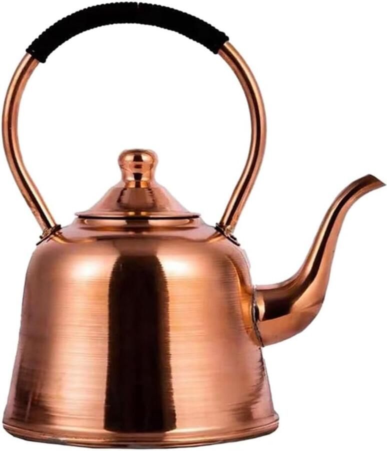 Koperen Waterkoker Theepot Fornuis Thee Zetten Snelle Warmtegeleiding 2 Liter Capaciteit