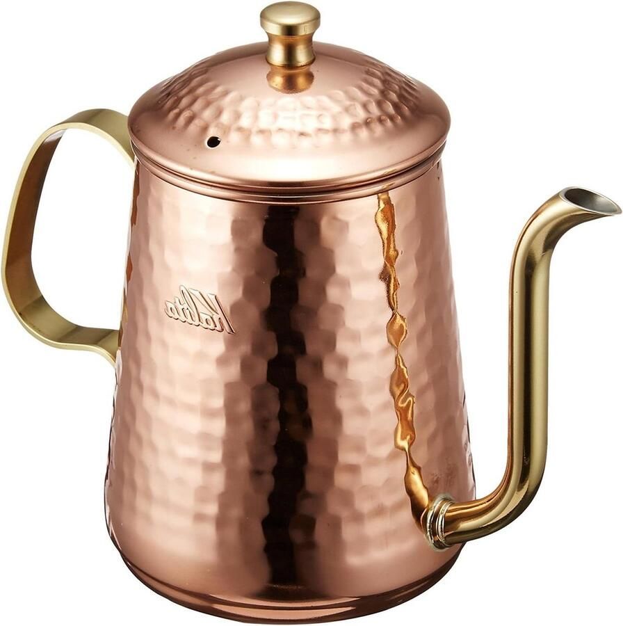 Koperen Waterkoker Zwanenhals Ketel Precisie Koffie Gieten Handgeslagen Uiterlijk 600ml Koper