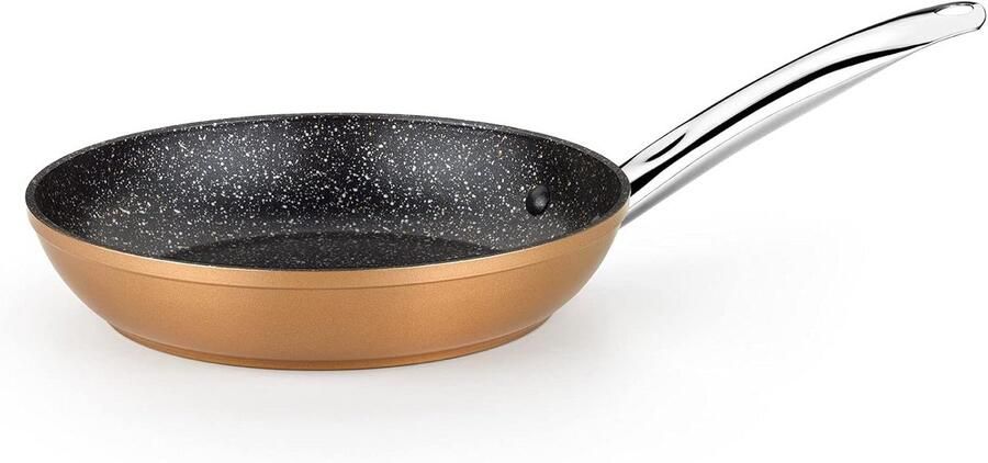 Gesmede Koekenpan Koperlook Dagelijks Koken Verdeelt Warmte Regelmatig 26 cm Koperkleurig