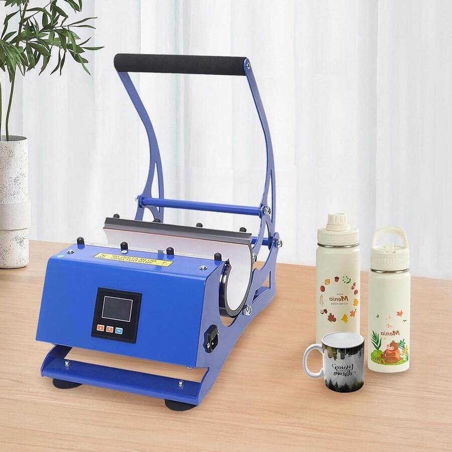 Kopjespers 6-in-1 Hittepers Mokken Gepersonaliseerde ie Verschillende Maten Onderzetters 600 W Blauw