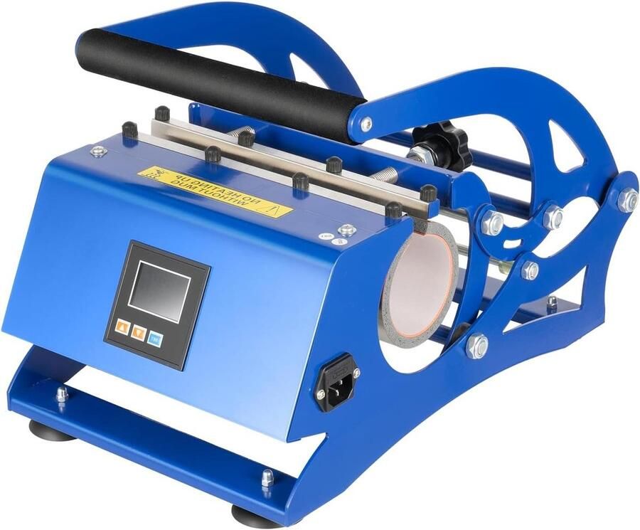 Kopjespersmachine Hittepers Transferpers Mokken Personaliseren 6-in-1 Systeem 6 Maten Blauw Zwart