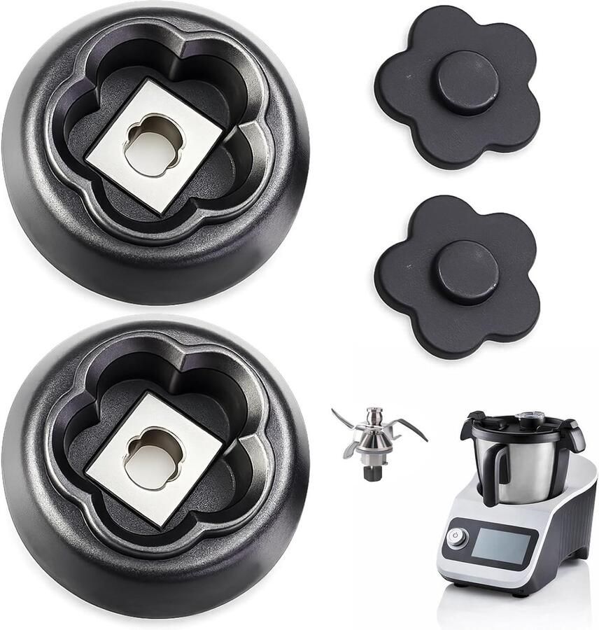 Koppelingsgeleiding voor keukenmachine 2 stuks reserveonderdelen met 5 takken bloemen geschikt voor 1200W keukenrobot en andere modellen