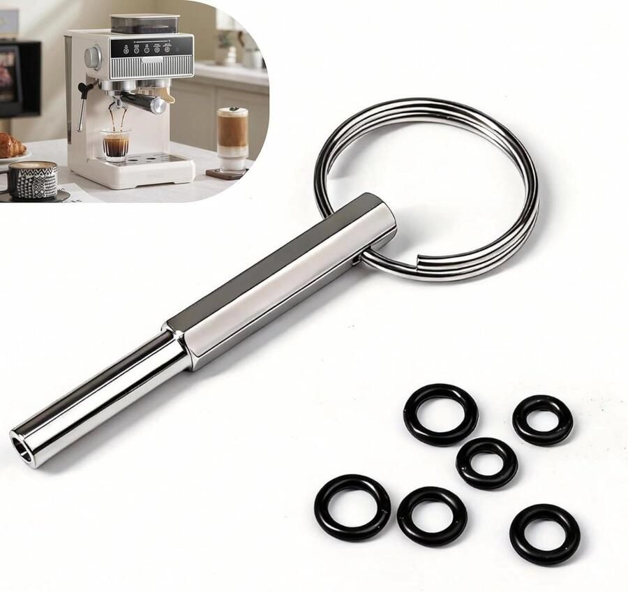 Kopsleutel Ovale Kop Reparatie Gereedschap Koffiezetapparaat Onderhoud Roestvrij Staal 6 mm Bodem Zilver