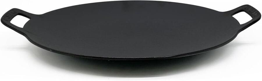 Koreaanse BBQ Grill Pan Gietijzeren Bakplaat Binnen en Buiten Koken Traditioneel Gietijzer 13 Inch Zwart