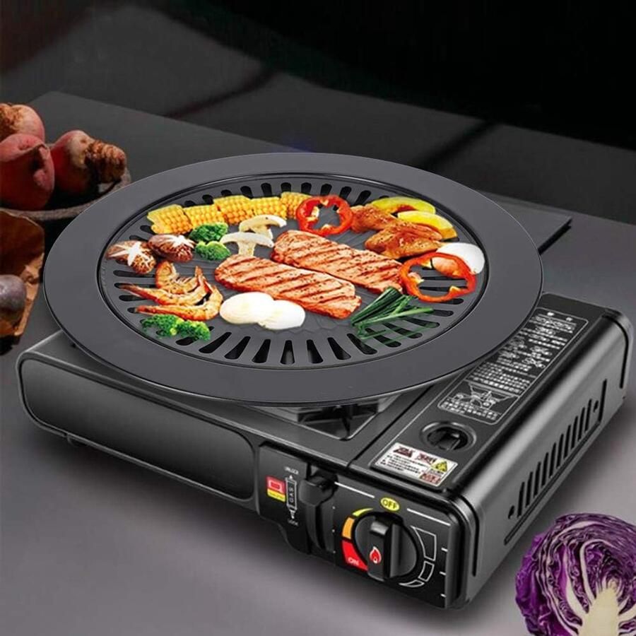 Koreaanse BBQ Grill Pan Non-Stick Bakplaat voor Vlees en Groenten Voor Gas Elektrisch en Kookplaat