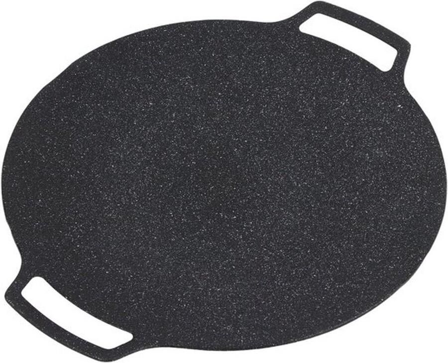 Koreaanse BBQ Grill Pan Ronde Bakplaat Thuis Koken Anti-aanbak Niet gespecificeerd Zwart