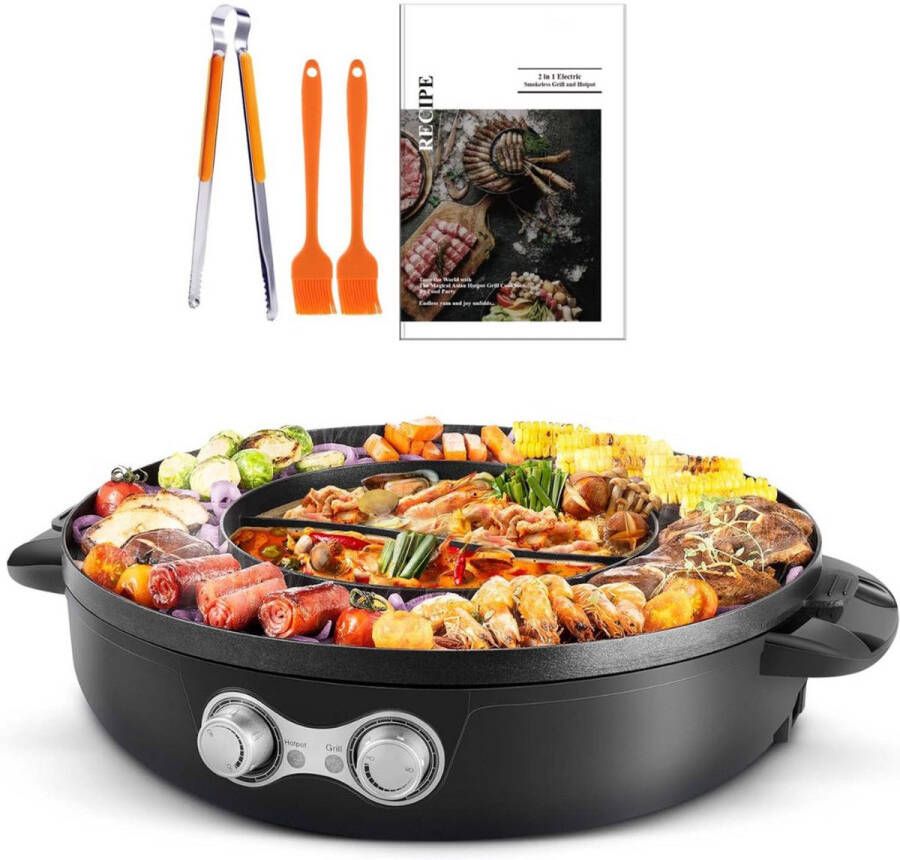 Koreaanse BBQ Hotpot Elektrisch Grill Gourmetstel