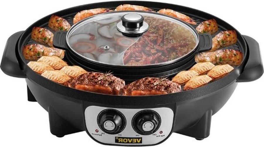 Koreaanse BBQ Hotpot Elektrisch Korean BBQ Koreaanse Grill Koreaanse Grill en Hotpot Set Korean BBQ Grill Gourmetstel Steengrill