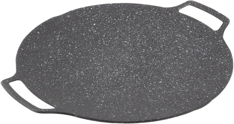 Koreaanse BBQ-plaat Teppanyaki Grill Pan Buiten Koken Antiaanbaklaag 36cm Zwart