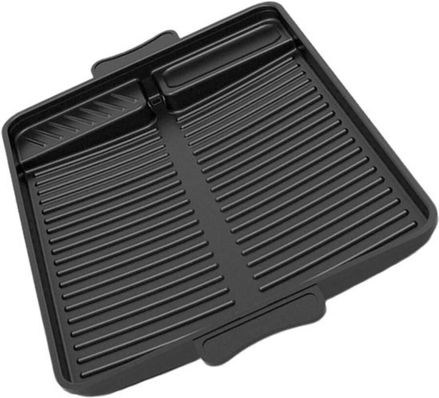 Koreaanse Grillpan Anti-aanbak Plaat Buiten Koken Cassette Ontwerp 38 x 26 cm Zwart