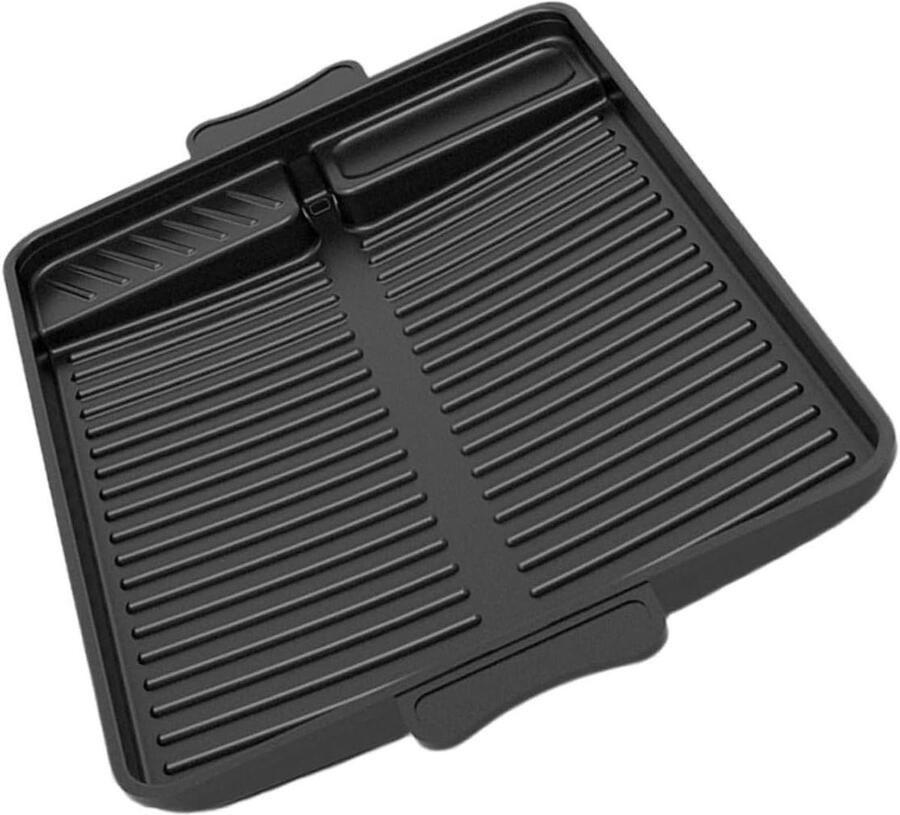Koreaanse Grillpan Anti-aanbak Plaat Buiten Koken Cassette Ontwerp 38 x 26 cm Zwart