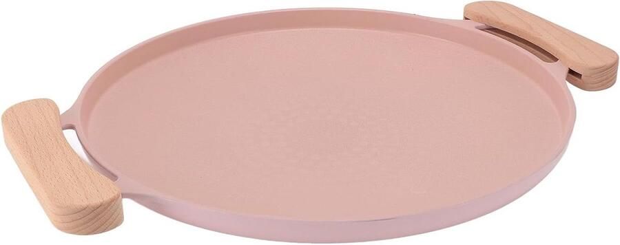 Koreaanse Grillpan Antiaanbak Plaat Buiten Koken Maifan Steen Coating 42 x 42 x 6 cm Roze